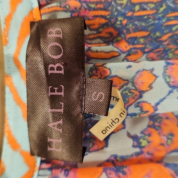 💕HALE BOB💕 Bedazzled Multi-Color Snakeskin Blouse Small - Picture 7 of 8